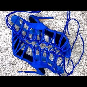 Royal Blue Sling Back Sexy Stilettos